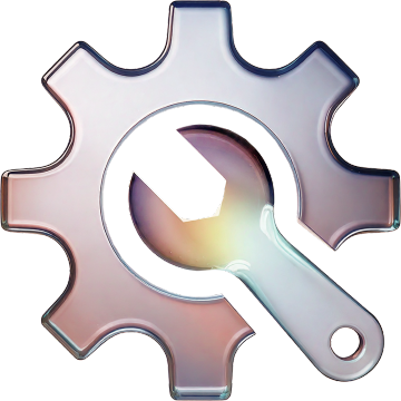 colorful wrench and gear